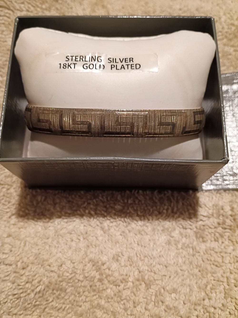 Sterling Silver 18kt Gold Plated  Bracelet GUC. 7.5 Measurements